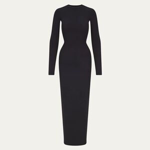 SKIMS Fits Everybody Crew Neck Long Sleeve Dress